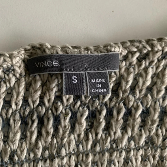 Vince Neutral Striped Sleeveless Knit Tank Size S - Picture 5 of 16